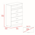 Omaha 2 Piece Armoire And Dresser, White White 2 Piece Set Bedroom Modern Engineered Wood