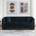 3 Seater 2 Seater Combination Sofa.Velvet Black Black Foam Velvet 5 Seat