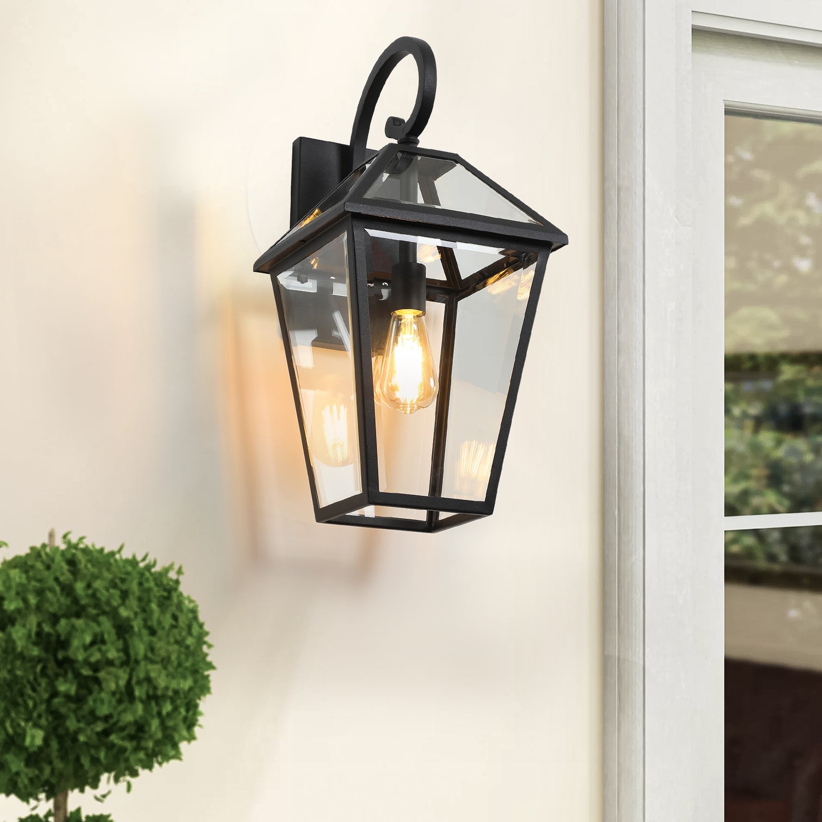 Modern Outdoor Waterproof Wall Lamp black-modern-glass-aluminium