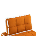 Coolmore Upholstered Deep Seat Armless Accent Single Lazy Sofa Lounge Arm Chair,Comfy Oversized Leisure Barrel Chairs For Living Room Office Meetingroom Aparment Bedroom Furniture Set Orange Velvet