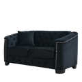 3 Seater 2 Seater Combination Sofa.Velvet Black Black Foam Velvet 5 Seat