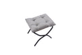 Living Room Chairs Modern Cotton Fabric Lazy Chair, Accent Contemporary Lounge Chair, Single Steel Frame Leisure Sofa Chair With Armrests And A Side Pocket Light Gray ,With Ottoman ,With Footrest Light Gray Polyester Primary Living Space Soft Polyester