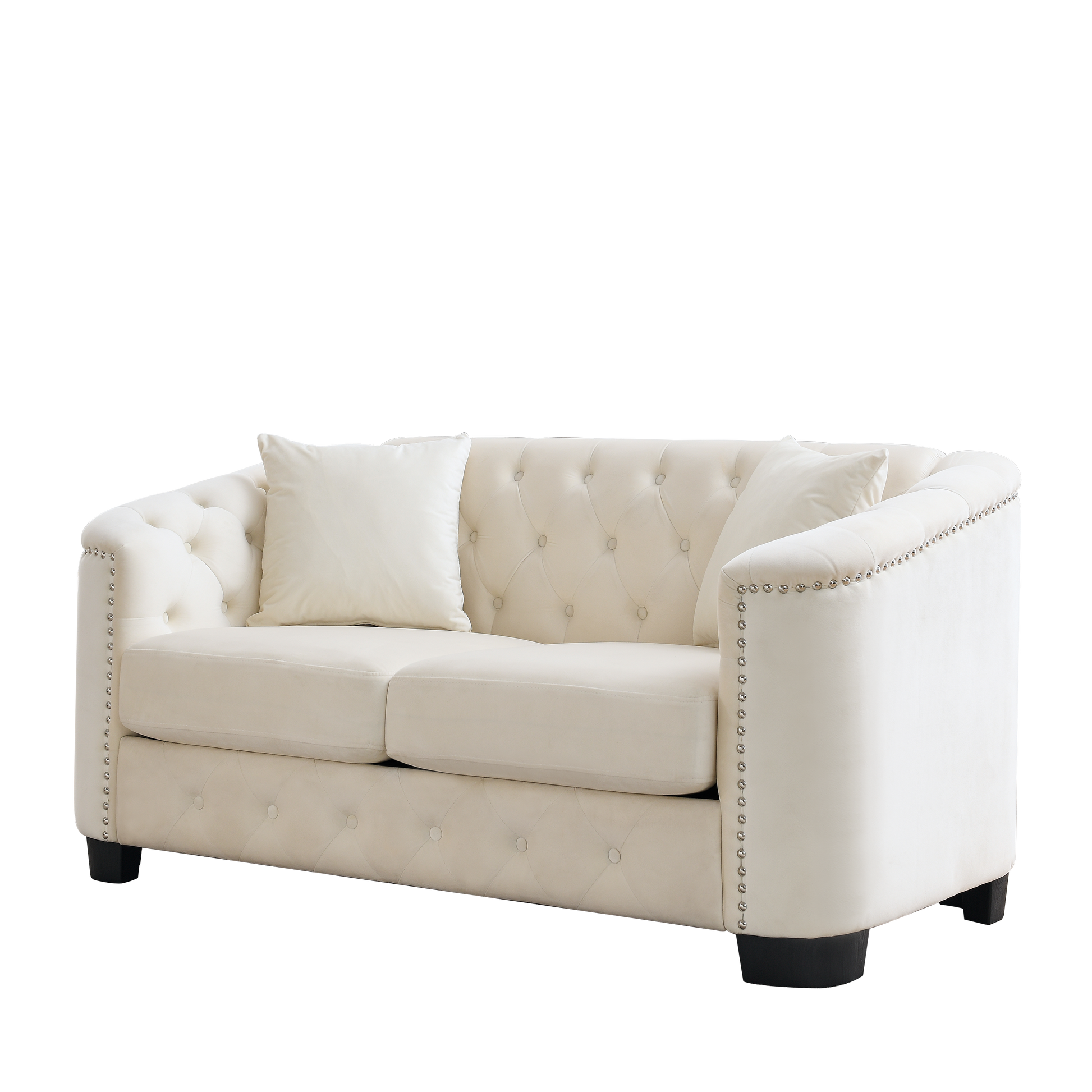 3 Seater 2 Seater Combination Sofa.Velvet Beige Beige Foam Velvet 5 Seat