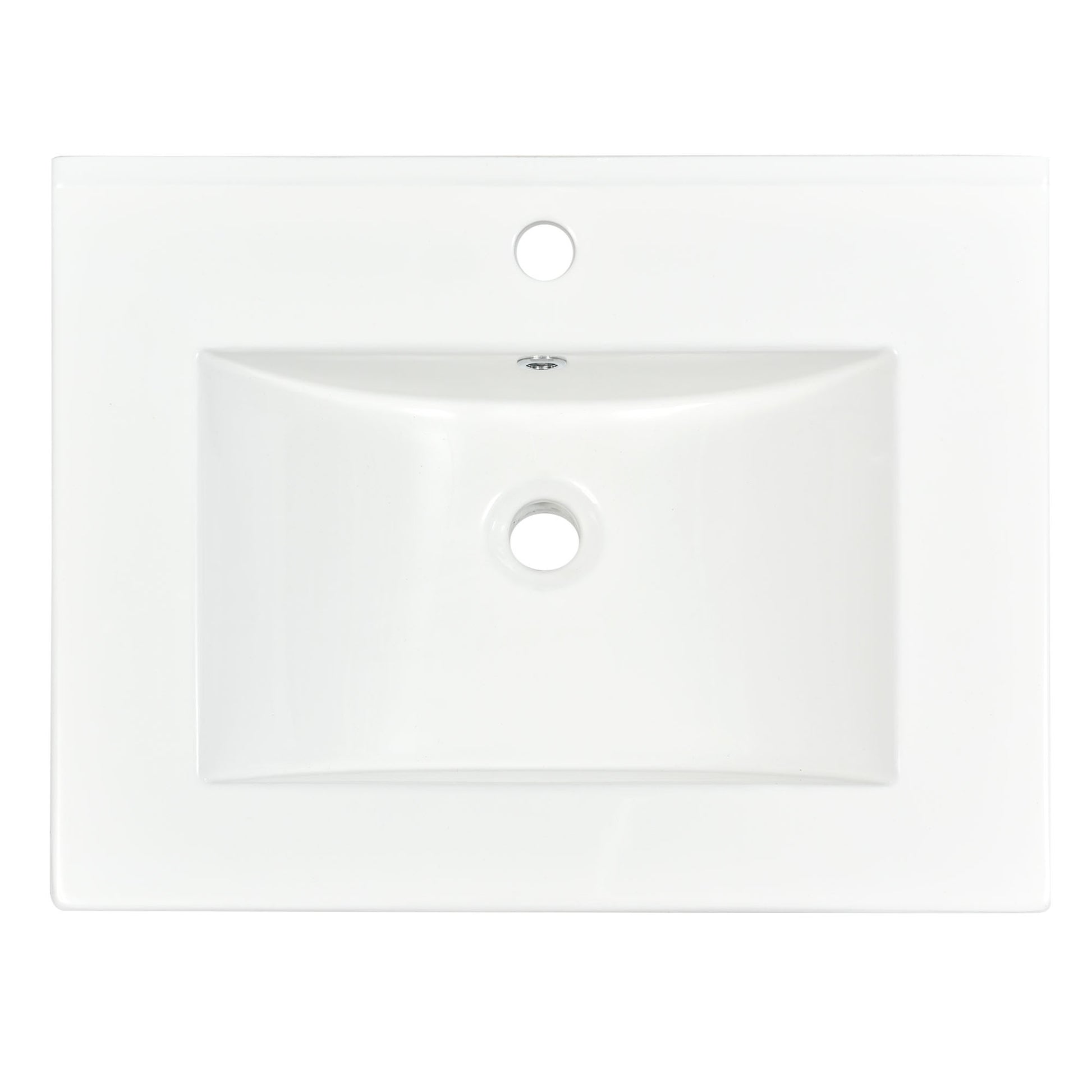 Sink Only 24 Inch Modern Bathroom Vanity White Modern Ceramic