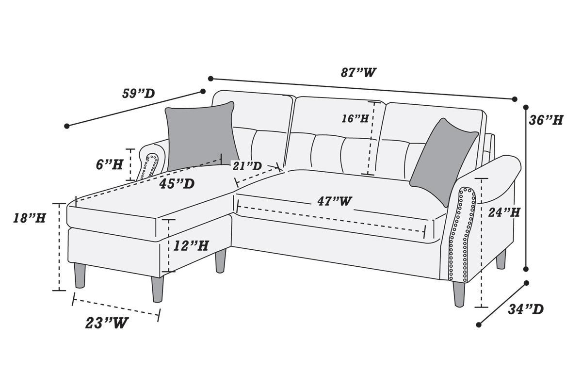 Paparika Red Color Polyfiber Reversible Sectional Sofa Set Chaise Pillows Plush Cushion Couch Nailheads Red Velvet Wood Primary Living Space Cushion Back Contemporary,Modern L Shaped Rolled Arms Fabric 4 Seat