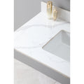 43X22Inch Bathroom Vantiy Top Sintered Stone Carrara Gold With 3 Faucet Hole For Bathroom Cabinet . White Sintered Stone