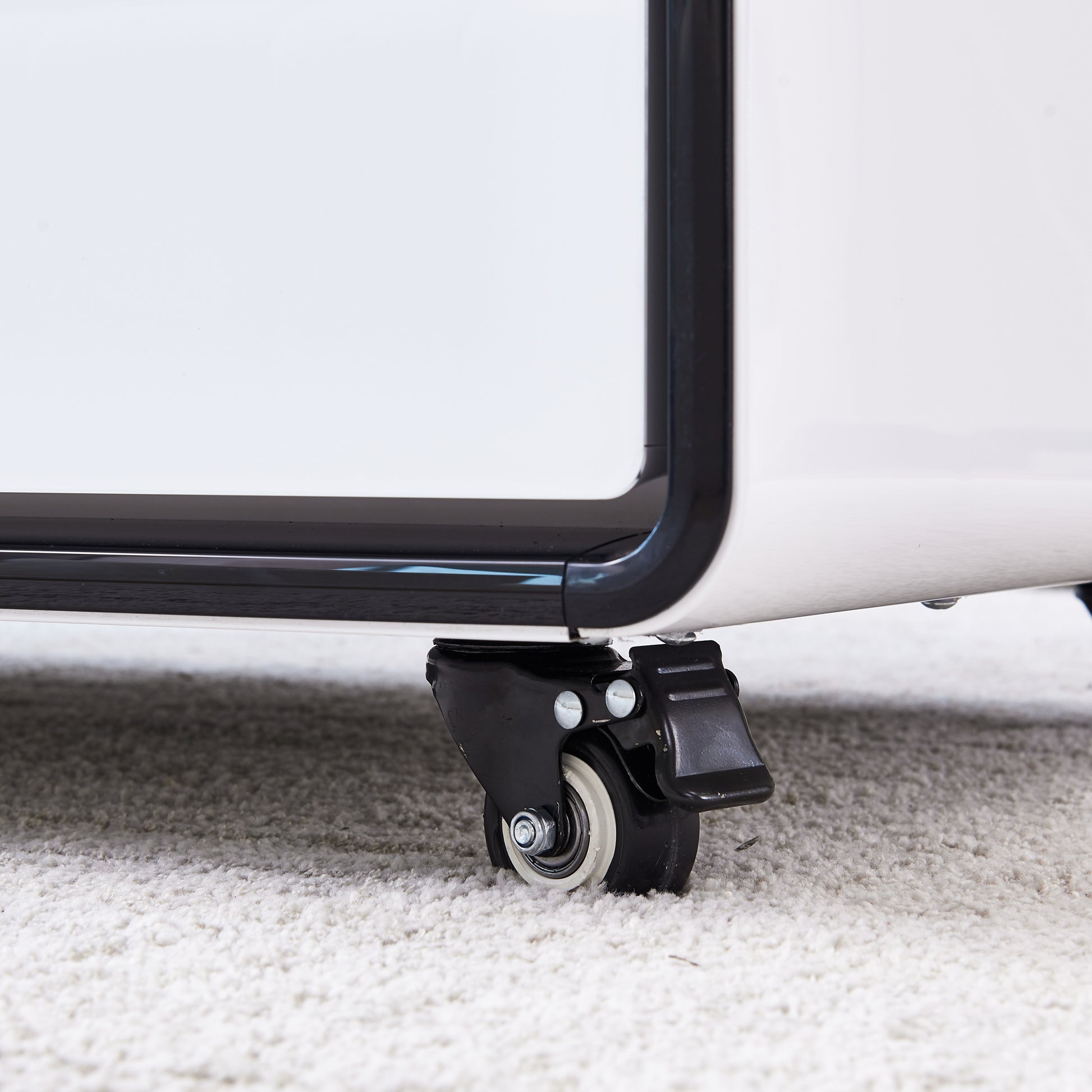 Smart Table Fridge, Multifunctional Coffee Table With Cooler And Frozen White Tempered Glass