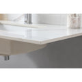 43X 22 Inch Bathroom Stone Vanity Carrara Gold Color Sintered Stone Vanity Top With Single Faucet Hole . White Sintered Stone