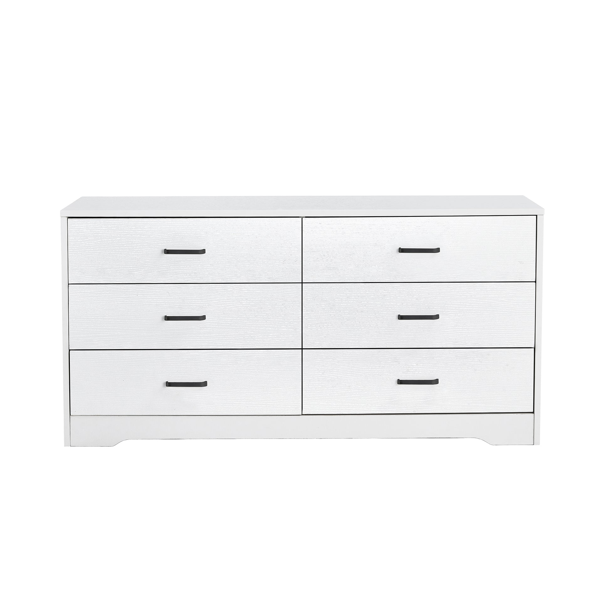 Wood Mdf Boards, 6 Drawers Dresser, White White Mdf