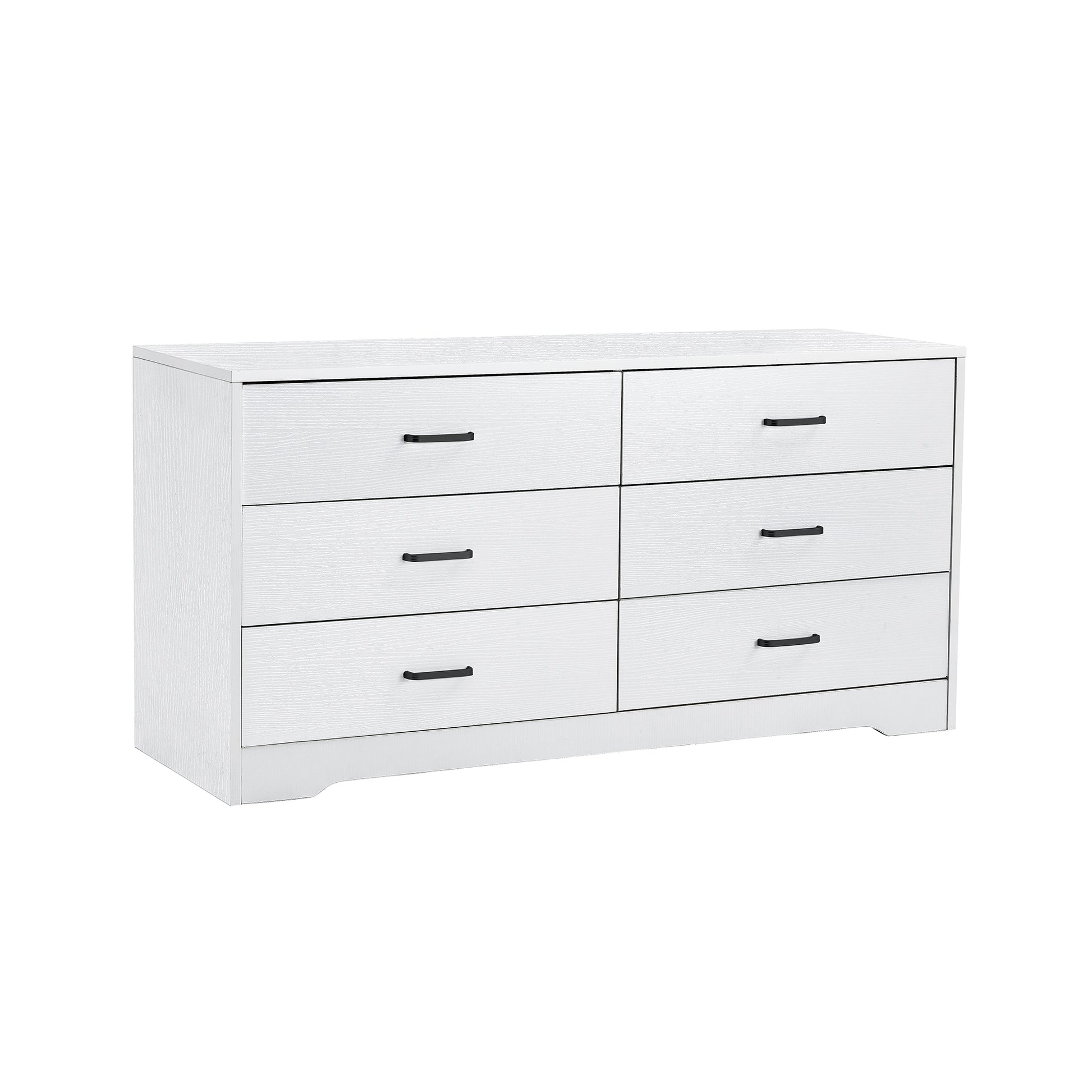 Wood Mdf Boards, 6 Drawers Dresser, White White Mdf