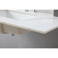 43X22Inch Bathroom Vantiy Top Sintered Stone Carrara Gold With 3 Faucet Hole For Bathroom Cabinet . White Sintered Stone