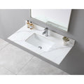 43X 22 Inch Bathroom Stone Vanity Carrara Gold Color Sintered Stone Vanity Top With Single Faucet Hole . White Sintered Stone