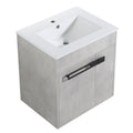 24 Inch Bathroom Vanity, Freestanding Bathroom Vanity Or Floating Is Optional Conversion 00324Cg 1 G Bl9060B Kd Packing Cement Grey 2 Bathroom Freestanding Modern Plywood