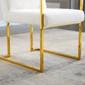 Modern Velvet Dining Arm Chair Set Of 1, Tufted Design And Gold Finish Stainless Base Beige Velvet