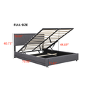 Full Upholstered Platform Bed With Lifting Storage, Full Size Bed Frame With Storage And Tufted Headboard,Wooden Full Platform Bed For Kids Teens Adults,No Box Spring Needed Full, Gray Box Spring Not Required Full Grey Wood Bedroom American Design Bed