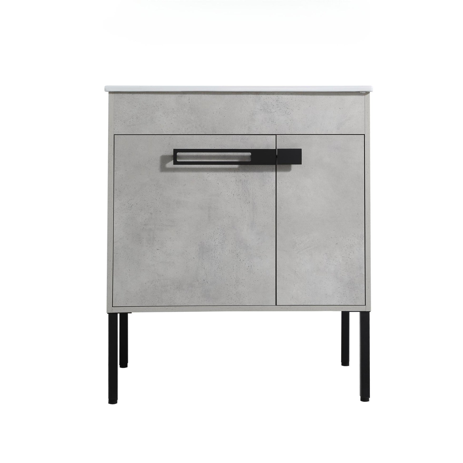 30 Inch Bathroom Vanity, Freestanding Bathroom Vanity Or Floating Is Optional Conversion, 30*18 00330Cg 1 Kd Packing Excluding Sink Cement Grey 2 Bathroom Freestanding Modern Plywood