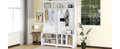 Modern Hallway Hall Tree With Metal Hooks And Storage Space, Multi Functional Entryway Coat Rack With Shoe Cubbies, White Pre Sale Date: December 18Th White Mdf