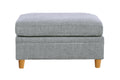 Living Room Furniture 5Pc Modular Sofa Set Light Grey Dorris Fabric Couch 2X Corner Wedges 1X Armless Chair And 2X Ottoman Light Grey Primary Living Space Cushion Back Contemporary,Modern Modular Fabric 5 Seat