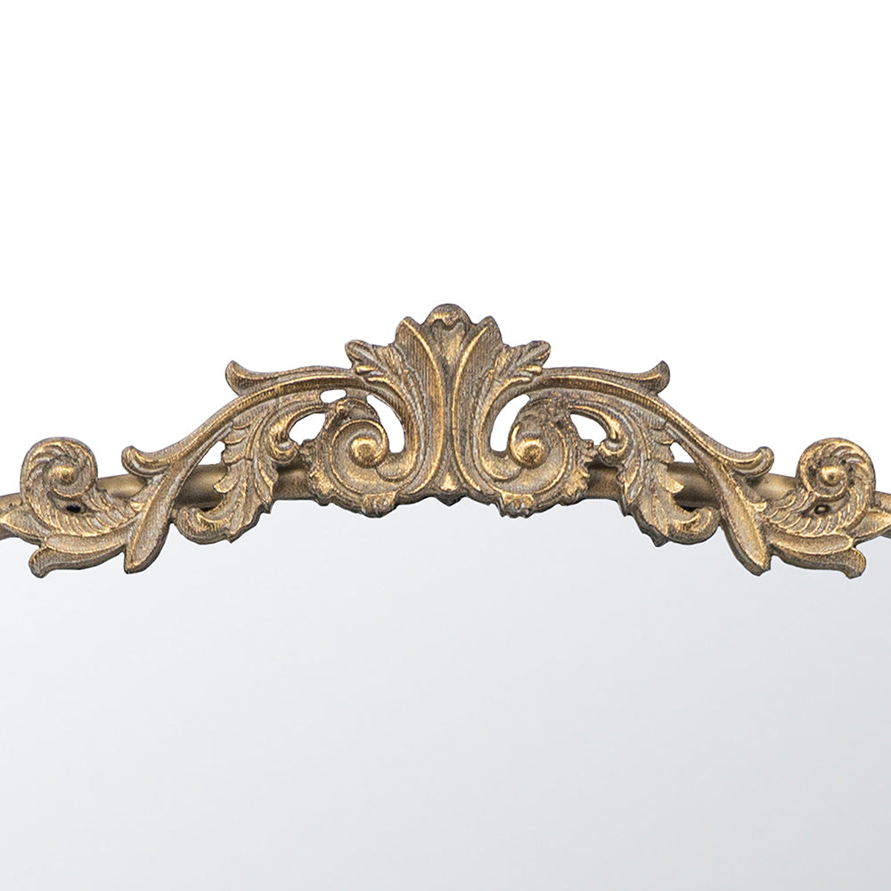 24" x 36" Gold Arch Mirror, Baroque Inspired Wall gold-mdf+glass