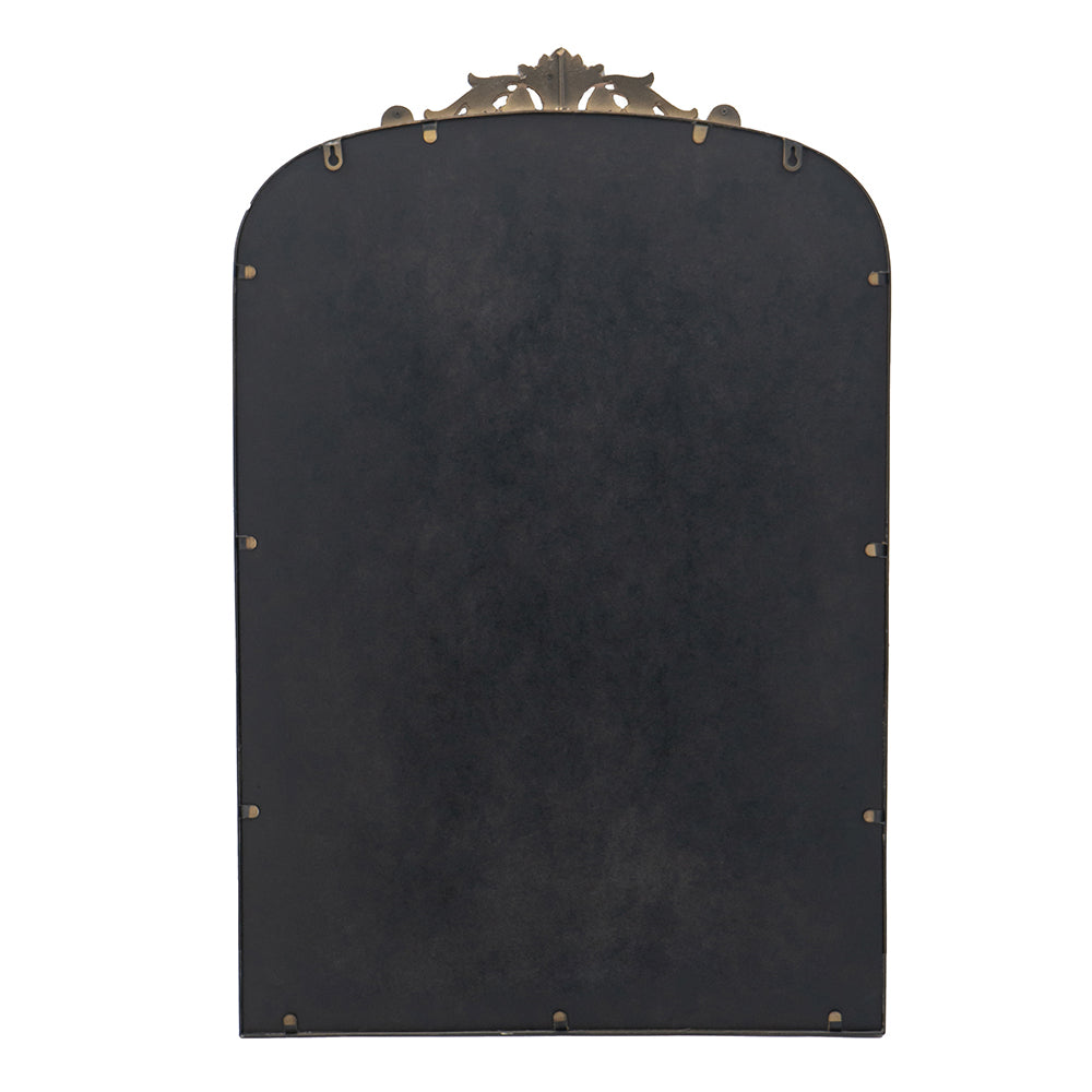 24" x 36" Gold Arch Mirror, Baroque Inspired Wall gold-mdf+glass