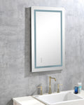 36*30in Led Mirror for Bathroom with white-aluminum