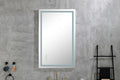 36*30in Led Mirror for Bathroom with white-aluminum