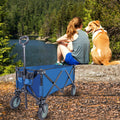 Utility Collapsible Folding Wagon Cart Heavy Duty dark blue-garden & outdoor-american