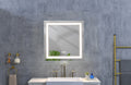 36x 36Inch LED Mirror Bathroom Vanity Mirrors with white-aluminum