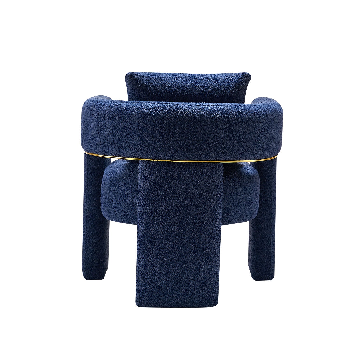 30.51" Wide Boucle Upholstered Accent Chair Navy Primary Living Space Modern Fiber Foam And Polyester Fiber Pad Boucle