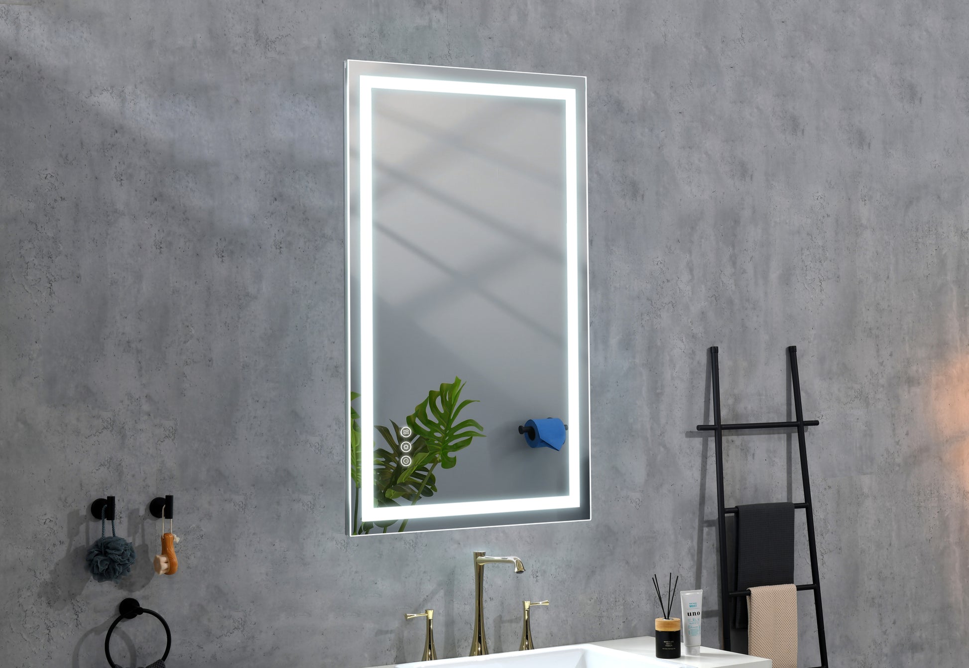 36*30In Led Mirror For Bathroom With - White