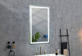 36*30in Led Mirror for Bathroom with white-aluminum