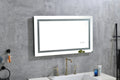 40 x 32 Inch LED Mirror Bathroom Vanity Mirrors with white-aluminium