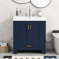 30'' Bathroom Vanity with Seperate Basin Sink, Modern 1-blue-2-3-24 to 31 in-soft close