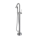 Freestanding Bathtub Faucet With Hand Shower Brushed Nickel Metal
