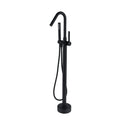Freestanding Bathtub Faucet With Hand Shower Matt Black Metal
