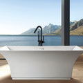 Freestanding Bathtub Faucet With Hand Shower Matt Black Metal