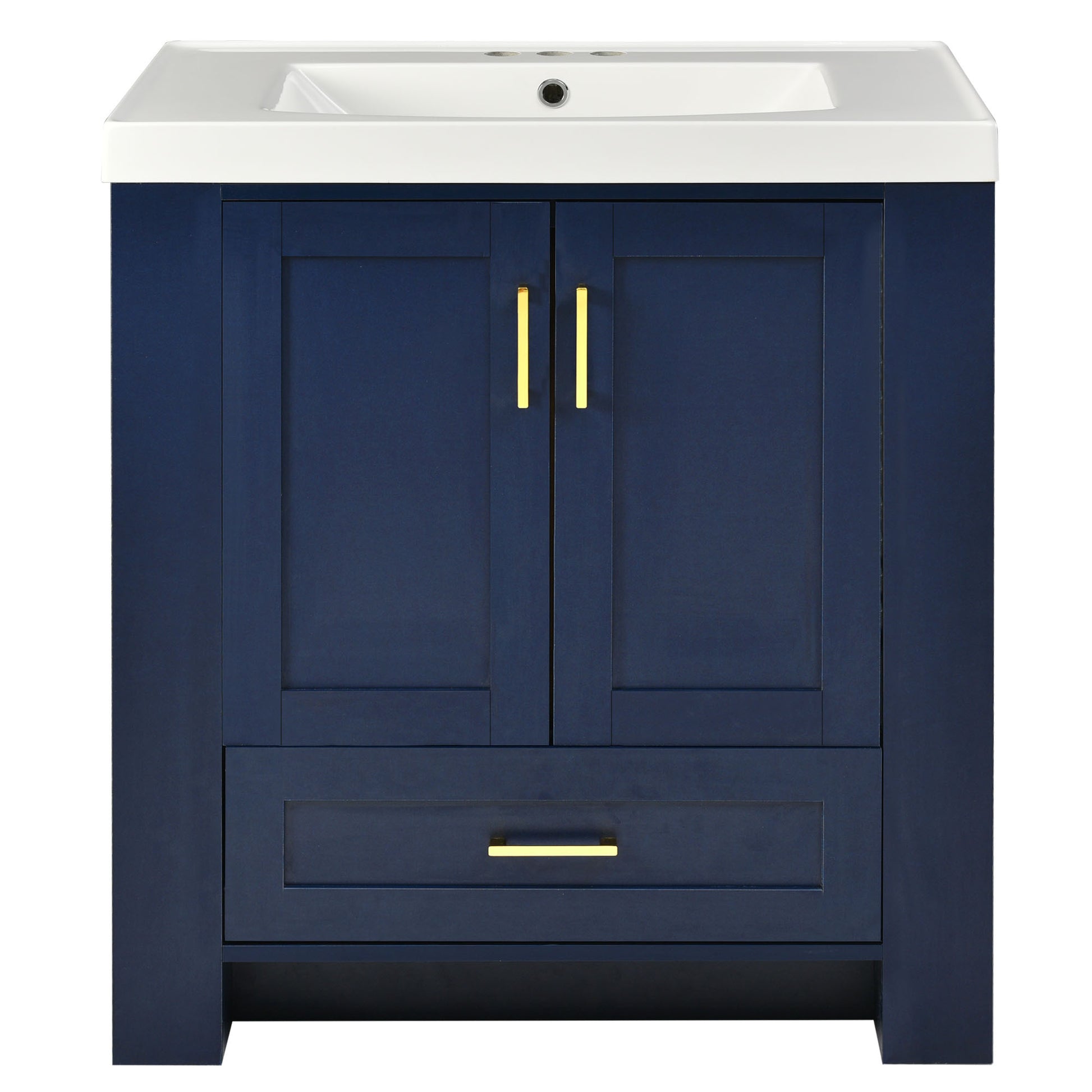 30'' Bathroom Vanity with Seperate Basin Sink, Modern 1-blue-2-3-24 to 31 in-soft close