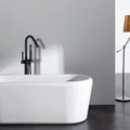 Freestanding Bathtub Faucet With Hand Shower Matt Black Metal