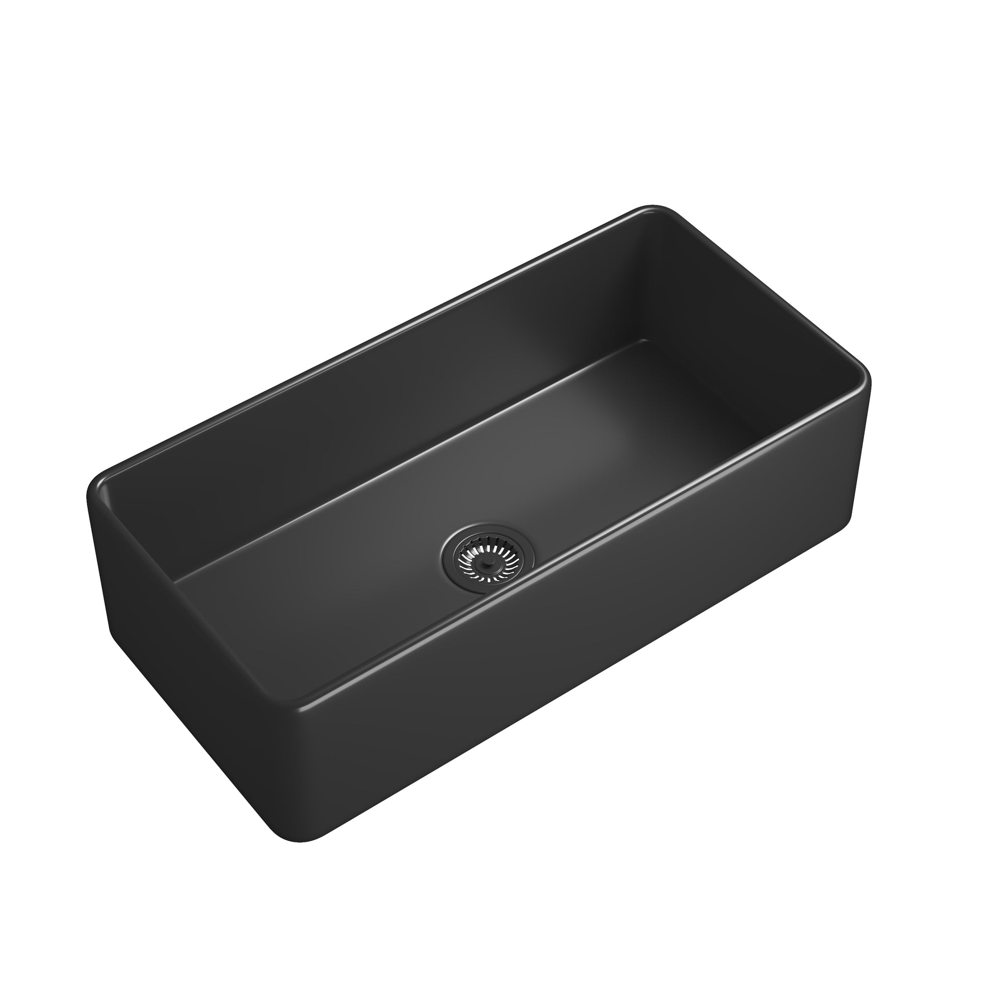 Inch White Farmhouse Sink Deep Apron Sink Undermount Farmhouse Kitchen Sink Single Farm Sink Matt Black Ceramic