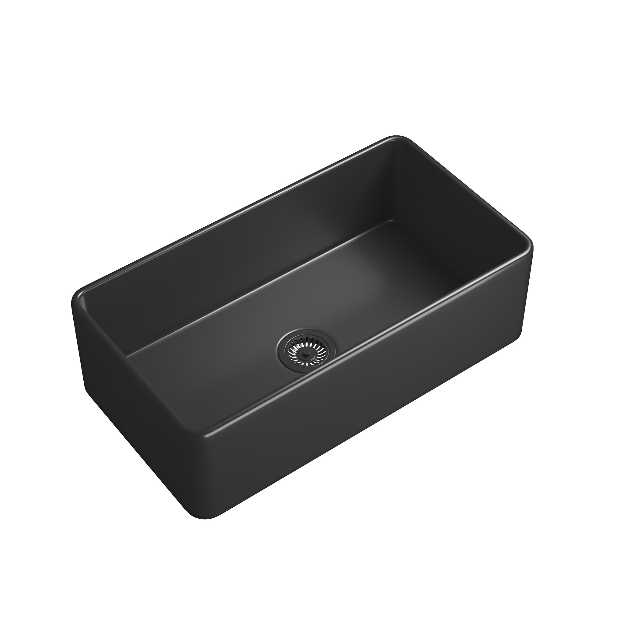 Inch White Farmhouse Sink Deep Apron Sink Undermount Farmhouse Kitchen Sink Single Farm Sink Matt Black Ceramic