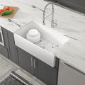 White Farmhouse Sink Deep Apron Sink Undermount Farmhouse Kitchen Sink Single Farm Sink White Ceramic