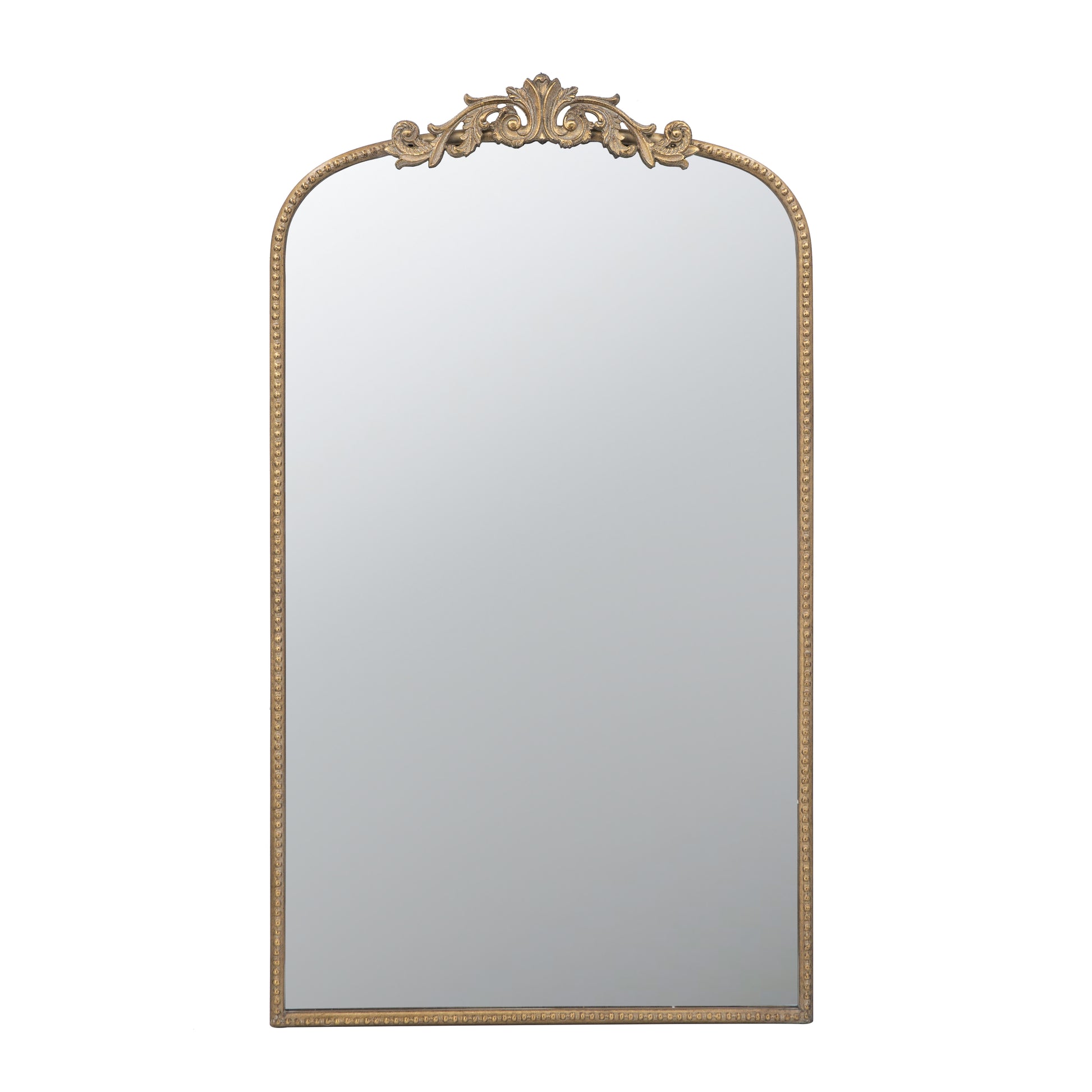 24" X 42" Gold Arch Mirror, Baroque Inspired Wall Decor For Bathroom Bedroom Living Room Gold Mdf Glass