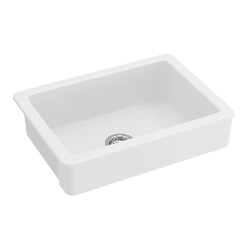 30"L X 19" W Farmhouse Apron Front White Ceramic Kitchen Sink White Fireclay