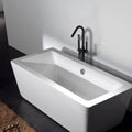 Freestanding Bathtub Faucet With Hand Shower Matt Black Metal