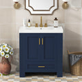 30'' Bathroom Vanity with Seperate Basin Sink, Modern 1-blue-2-3-24 to 31 in-soft close