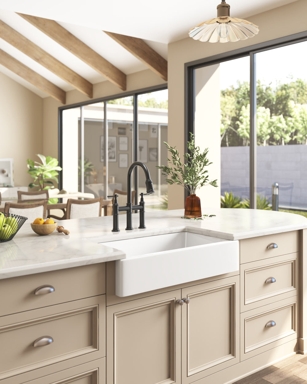 White Farmhouse Sink Deep Apron Sink Undermount Farmhouse Kitchen Sink Single Farm Sink White Ceramic