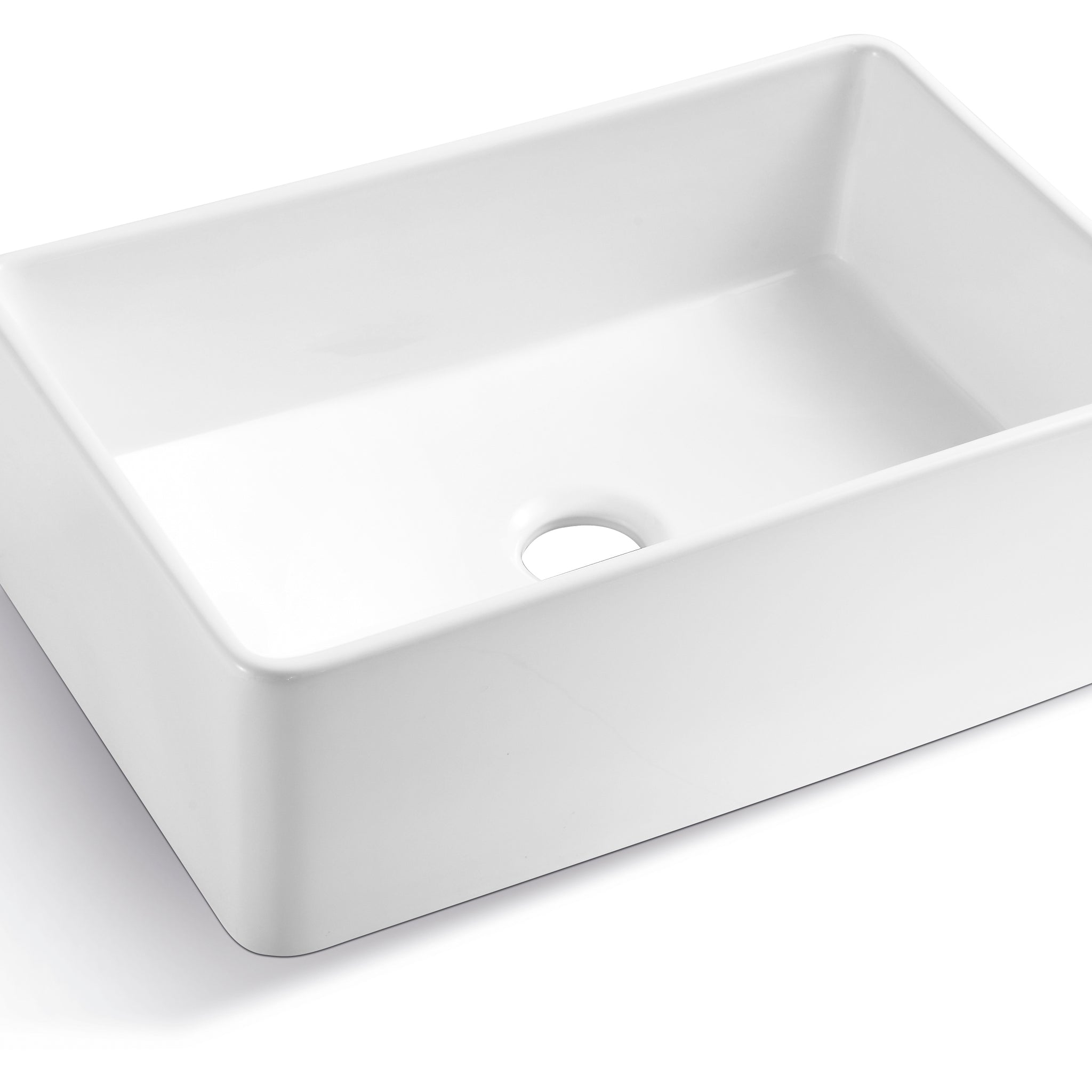 White Farmhouse Sink Deep Apron Sink Undermount Farmhouse Kitchen Sink Single Farm Sink White Ceramic