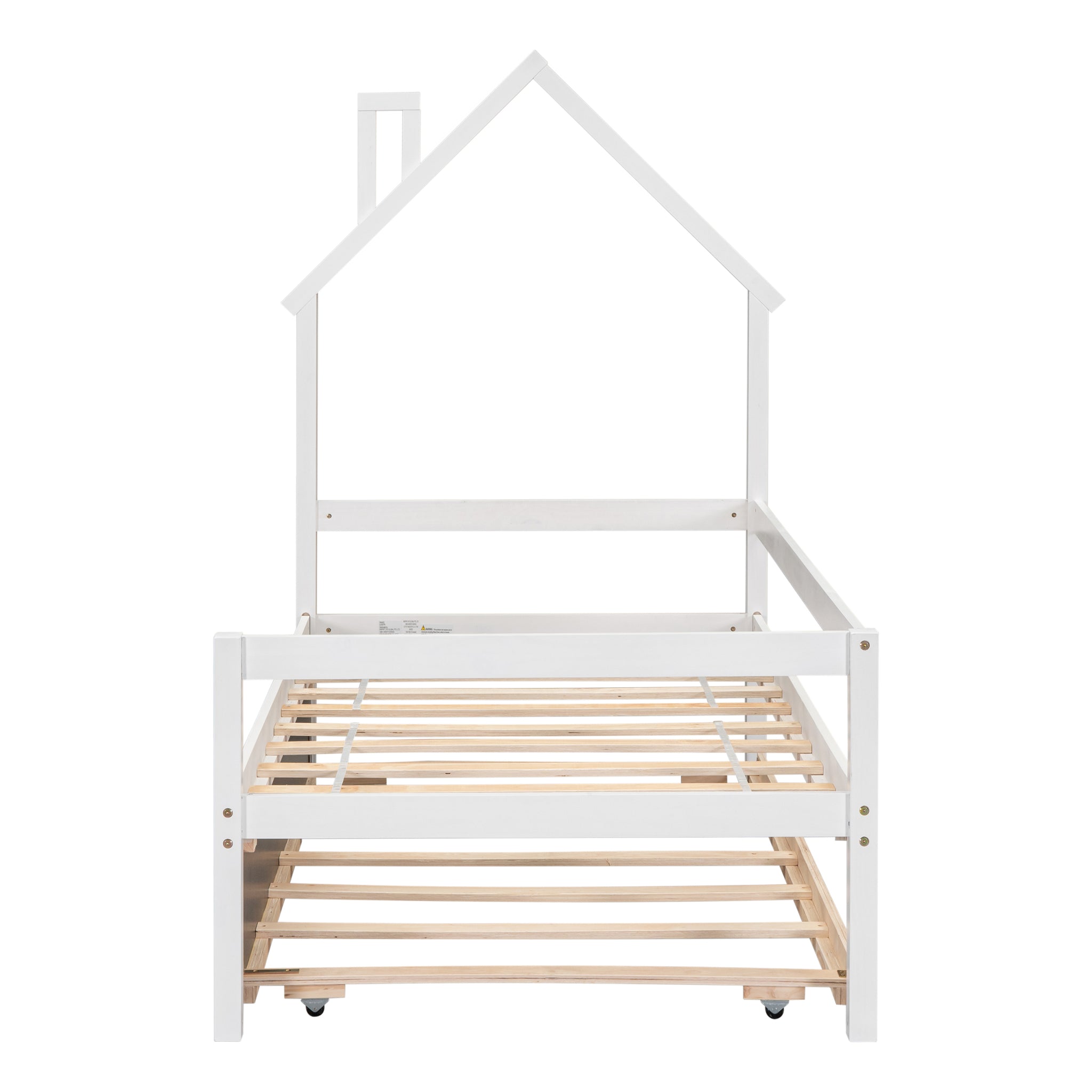 Twin House Wooden Daybed with trundle, Twin House twin-white-wood-bedroom-american design-pine-pine