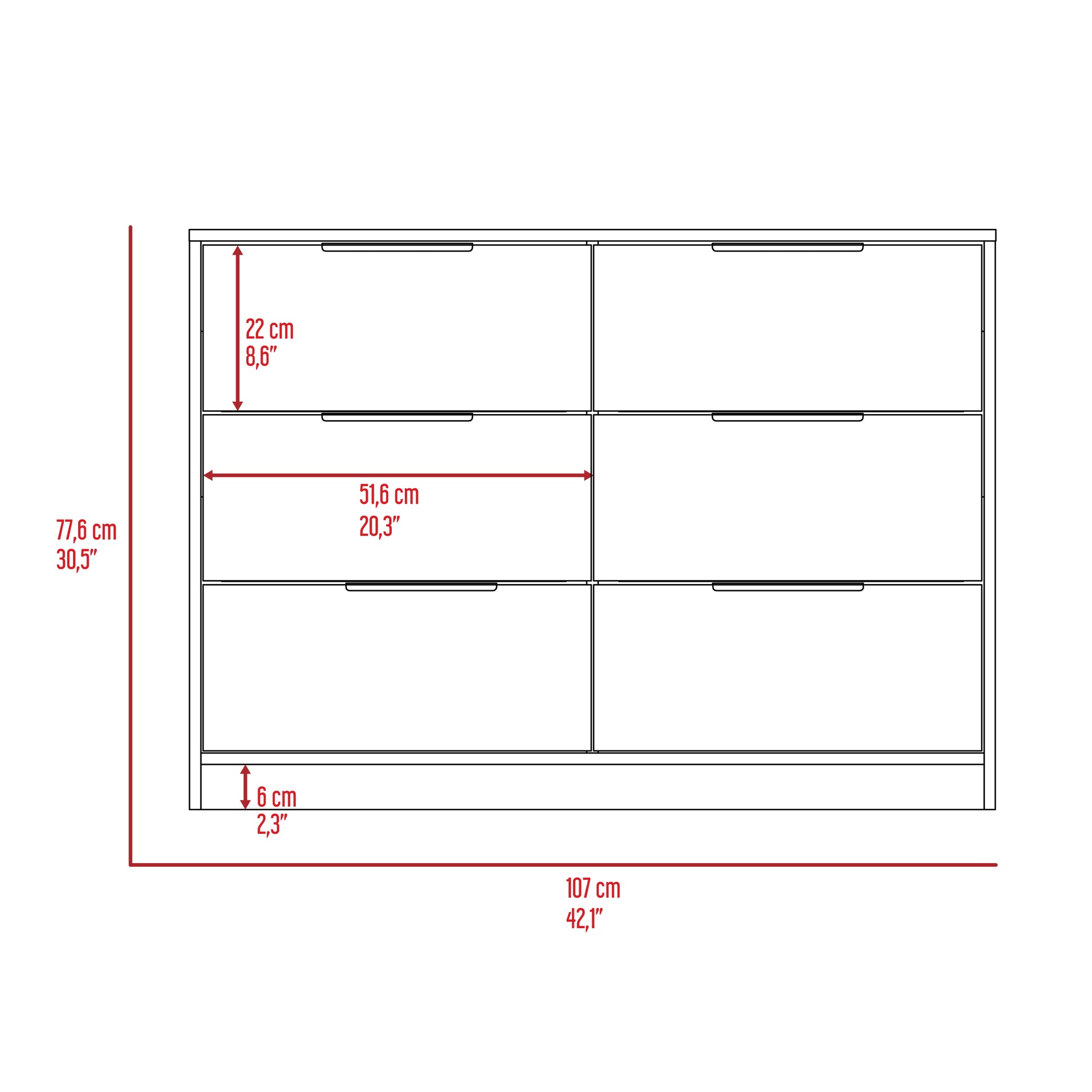 Kaia 4 Drawers Dresser, Superior Top Black Pine Multicolor Brown Bedroom Modern Walnut Particle Board Particle Board