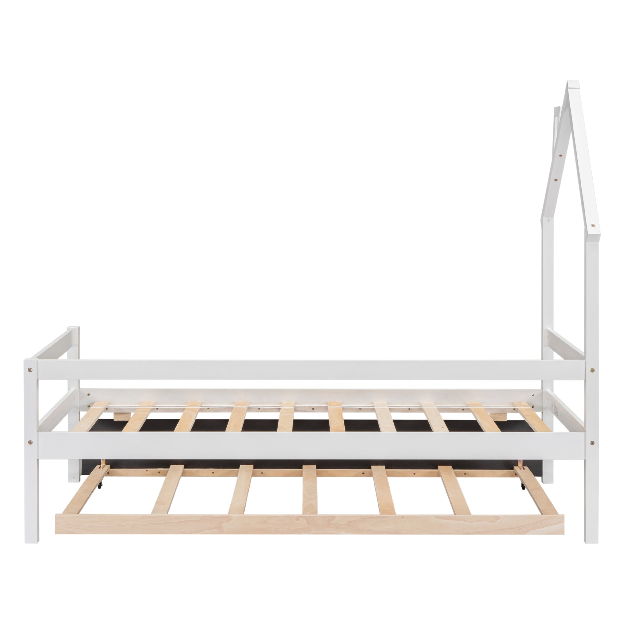 Twin House Wooden Daybed with trundle, Twin House twin-white-wood-bedroom-american design-pine-pine